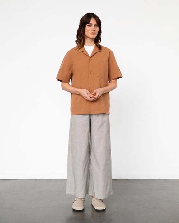 Shirt Seersucker Bowling Karamel from Shop Like You Give a Damn