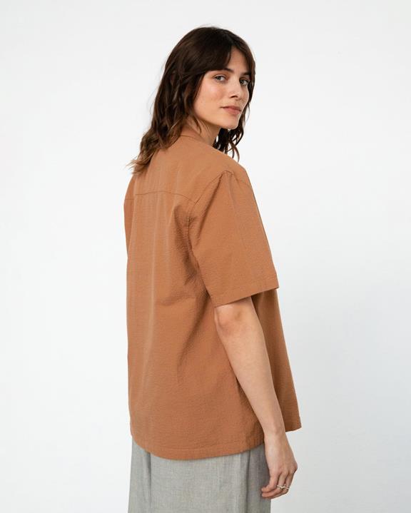 Shirt Seersucker Bowling Karamel from Shop Like You Give a Damn
