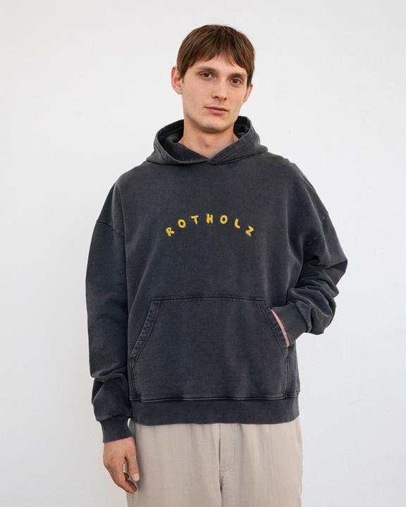 Hoodie Logo Gewassen Zwart from Shop Like You Give a Damn
