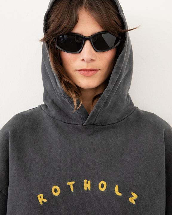 Hoodie Classic Logo Gewassen Zwart from Shop Like You Give a Damn