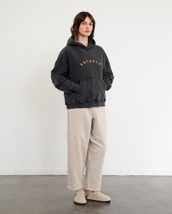 Hoodie Classic Logo Gewassen Zwart from Shop Like You Give a Damn