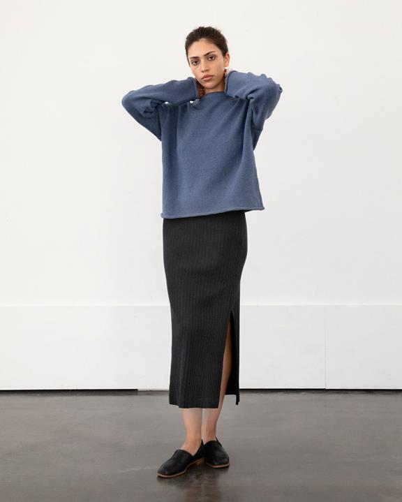 Trui Gebreid Oversized Blauw from Shop Like You Give a Damn