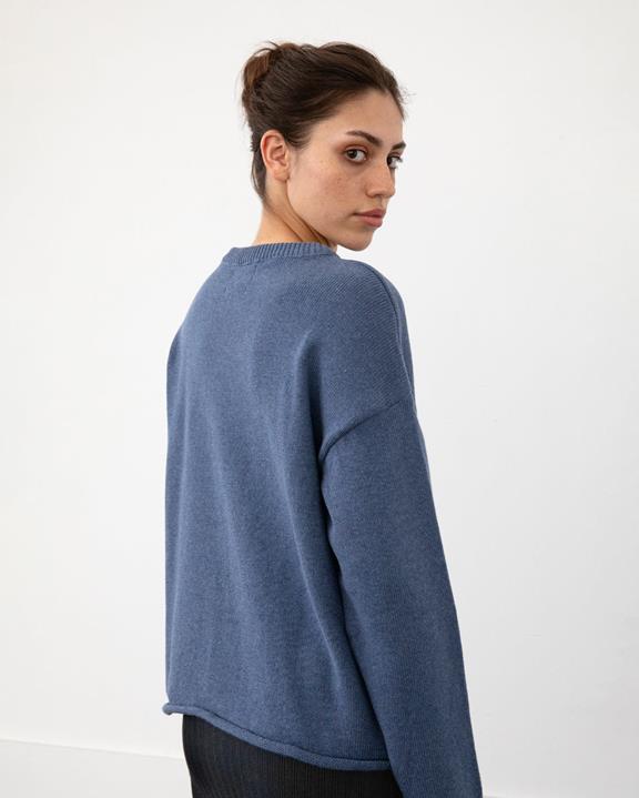 Trui Gebreid Oversized Blauw from Shop Like You Give a Damn