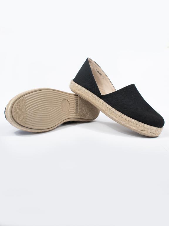 Sandalen Espadrille Zwart Canvas from Shop Like You Give a Damn