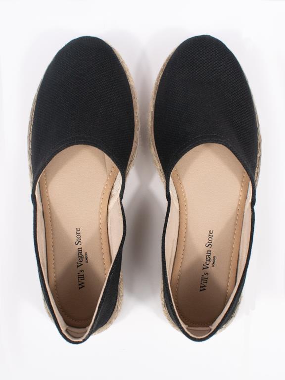 Sandalen Espadrille Zwart Canvas from Shop Like You Give a Damn