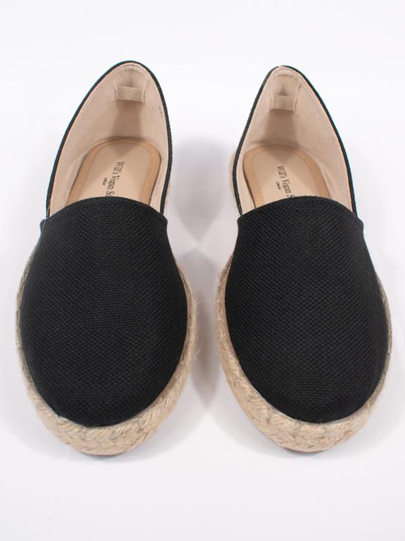 Sandalen Espadrille Zwart Canvas from Shop Like You Give a Damn
