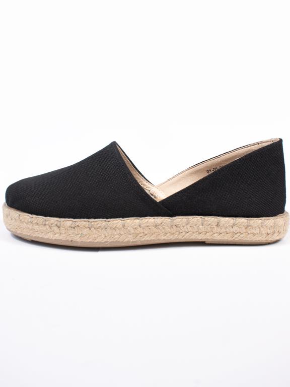 Sandalen Espadrille Zwart Canvas from Shop Like You Give a Damn