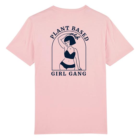 T-Shirt Plant Based Girl Gang Roze 1
