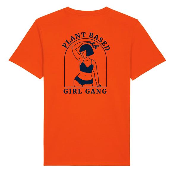 T-Shirt Plant Based Girl Gang Oranje 1