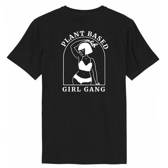T-Shirt Plant Based Girl Gang Zwart 1