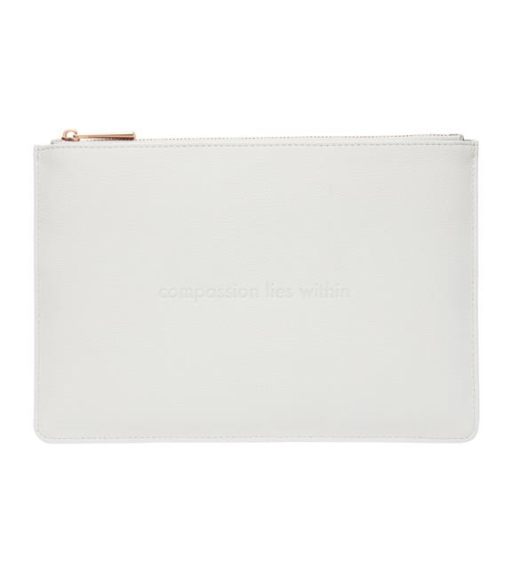 Card Pouch Compassion Light Grey & Rose Gold 1