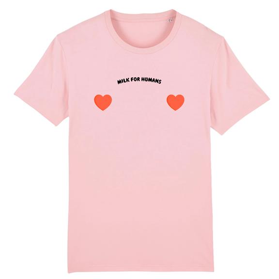 T-Shirt Milk For Humans Pink 1
