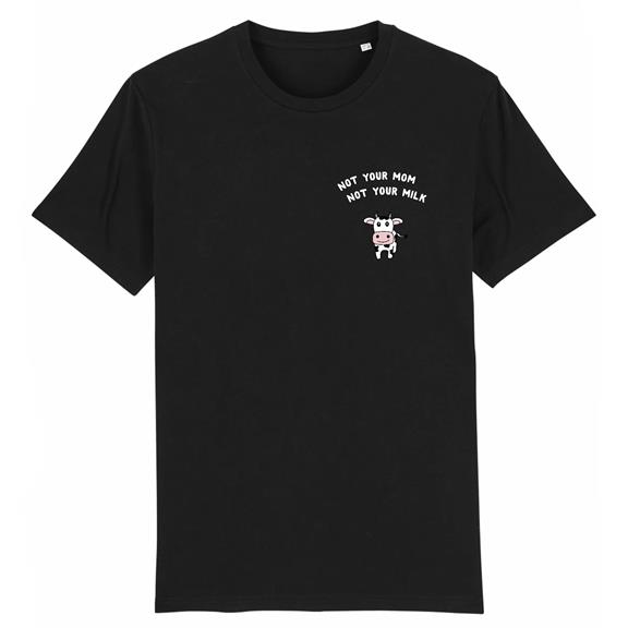 T-Shirt Not Your Milk Zwart 1