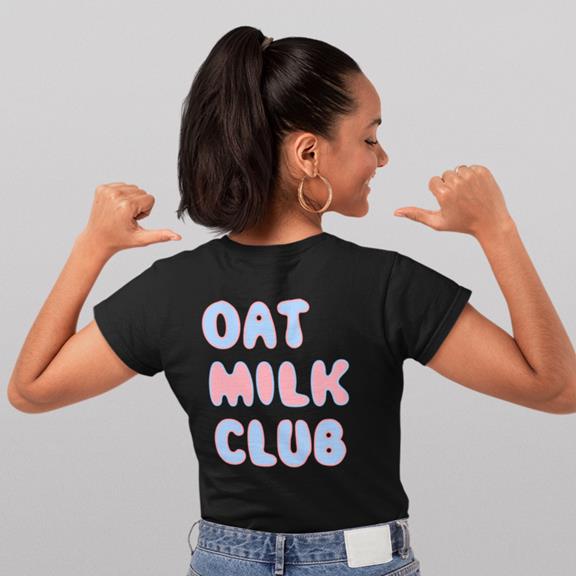 T-Shirt Oat Milk Club Donkerblauw 2