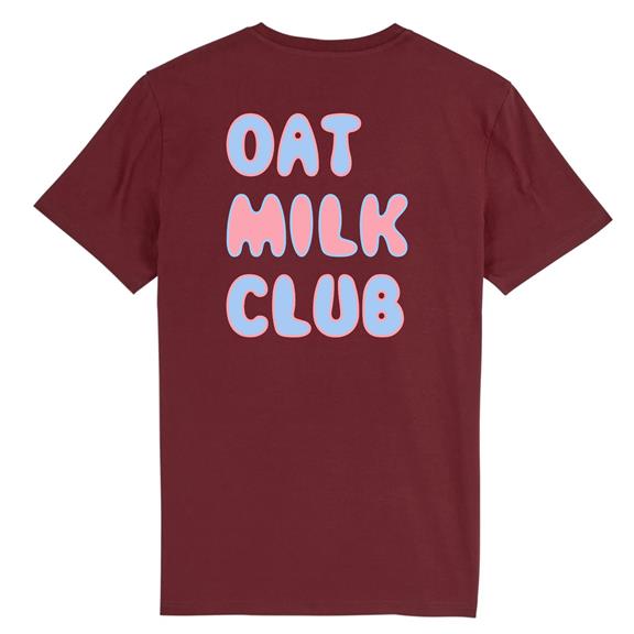 T-Shirt Oat Milk Club Maroon 1