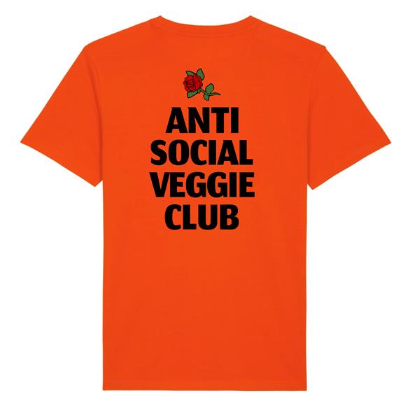 T-Shirt Anti Social Veggie Club Orange 1