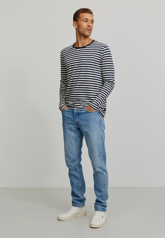 Recolution Longsleeve Maca Stripes Dark Navy