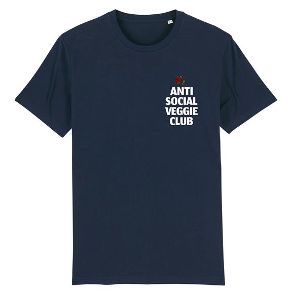 T-Shirt Anti Social Veggie Club Navy 1
