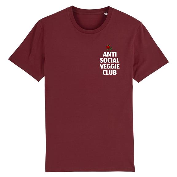 T-Shirt Anti Social Veggie Club Bordeaux 1