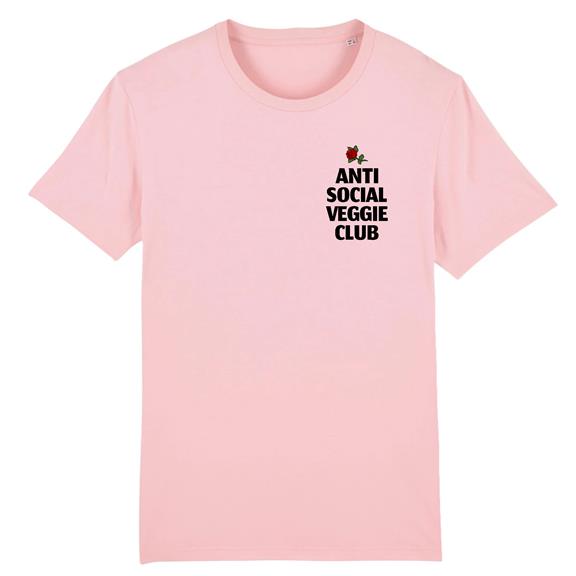 T-Shirt Anti Social Veggie Club Pink 1