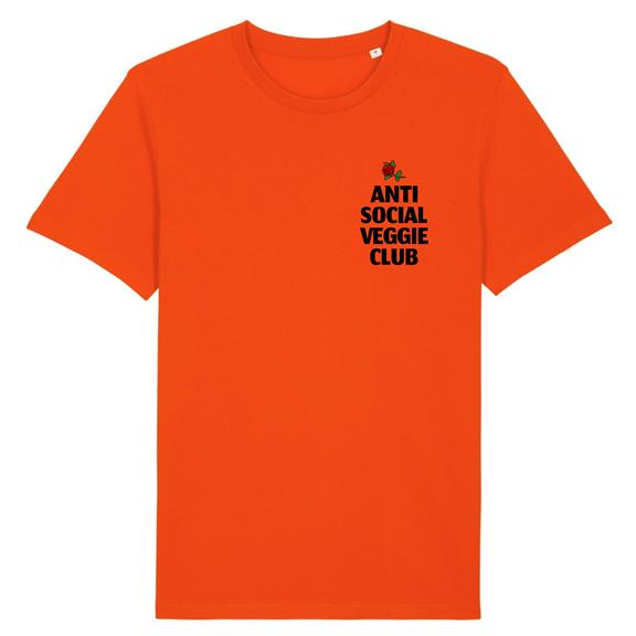 T-Shirt Anti Social Veggie Club Orange 1
