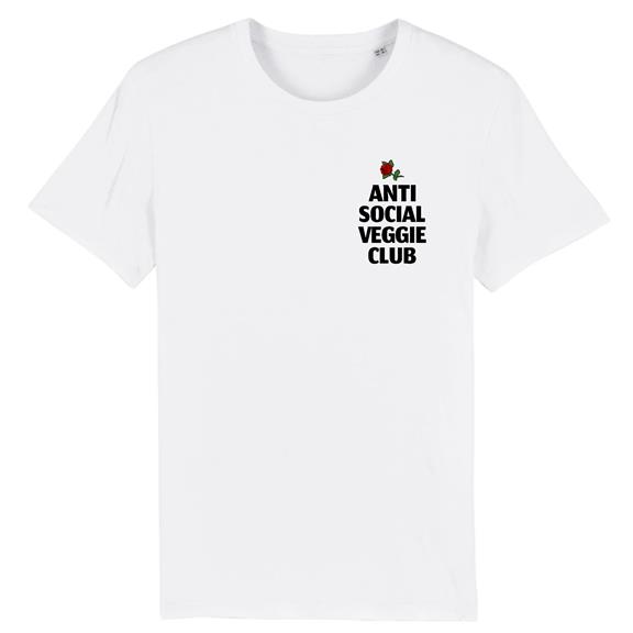 T-Shirt Anti Social Veggie Club Blanc 1