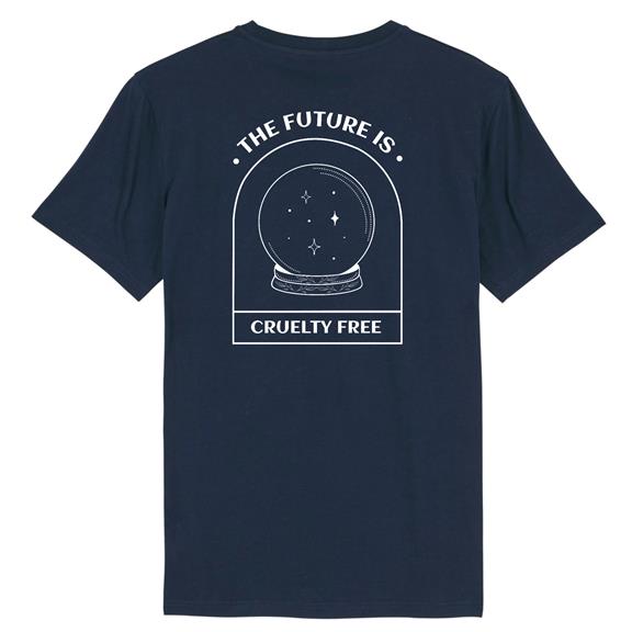 T-Shirt The Future Is Cruelty Free Donkerblauw 1
