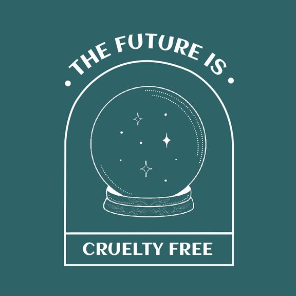 T-Shirt The Future Is Cruelty Free Donkerblauw 2