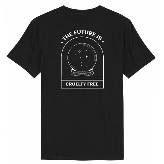 T-Shirt The Future Is Cruelty Free Zwart 1