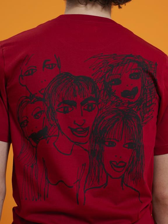 T-Shirt Family Photo Unisex Red 4