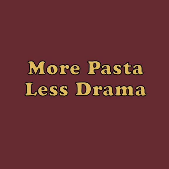 T-Shirt More Pasta Less Drama Bleu Foncé 3