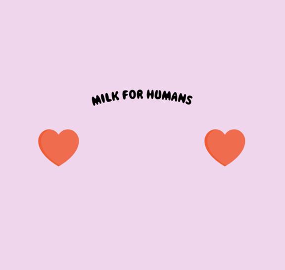 T-Shirt Milk For Humans Roze 3