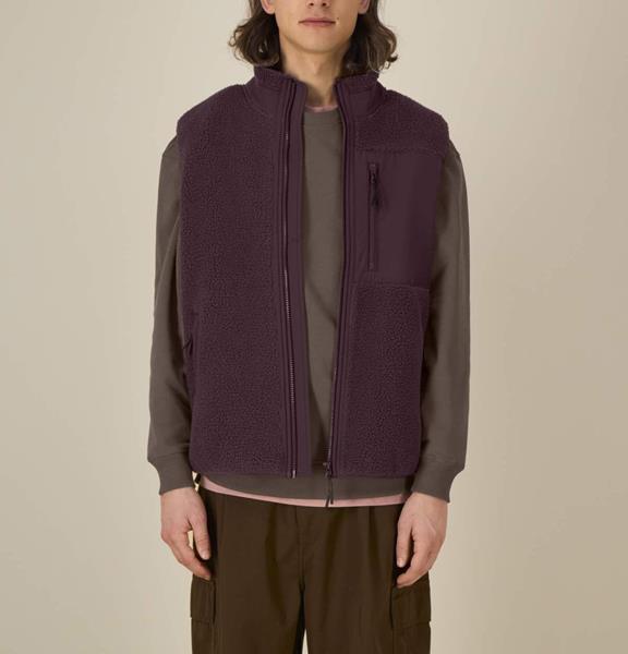 UNIPOLAR Vest Lin Red Brown