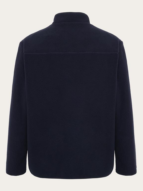 KnowledgeCotton Apparel Zip Jacket Loose Fleece Night Sky Navy