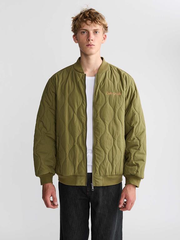 Yahmo Jacke Bomber Quilted Kurt Grün
