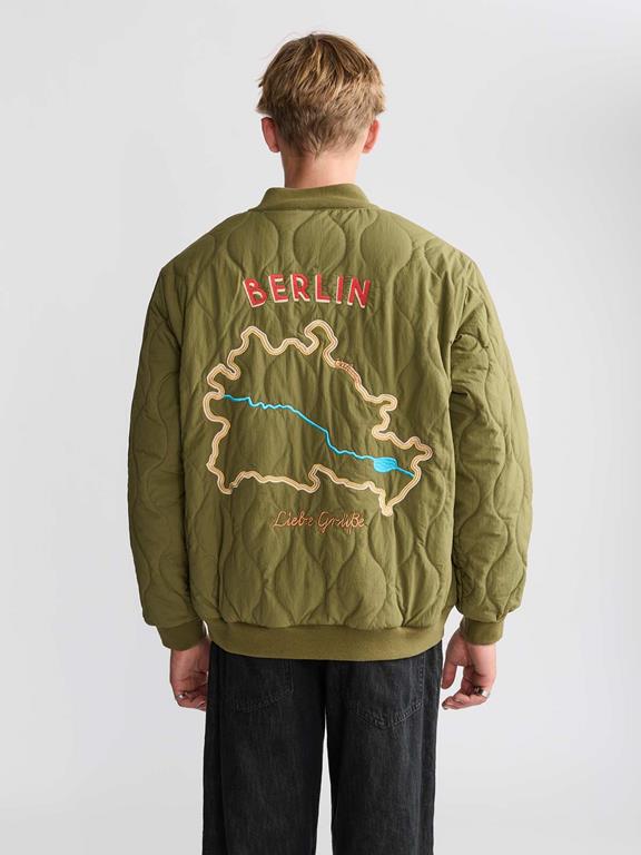 Yahmo Jacke Bomber Quilted Kurt Grün
