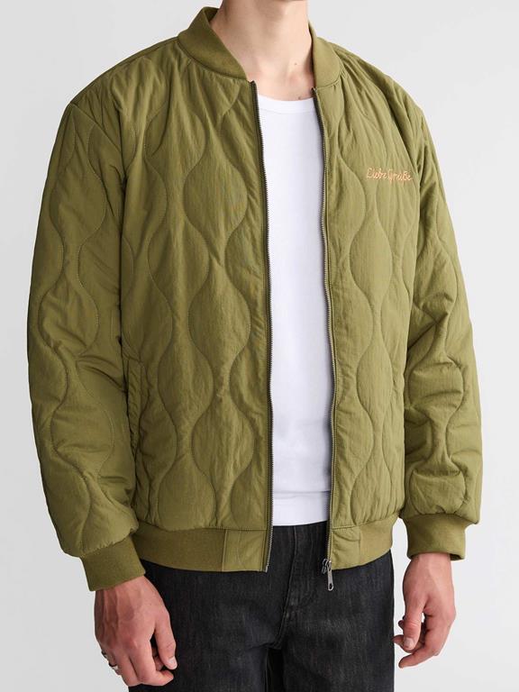 Yahmo Jacke Bomber Quilted Kurt Grün