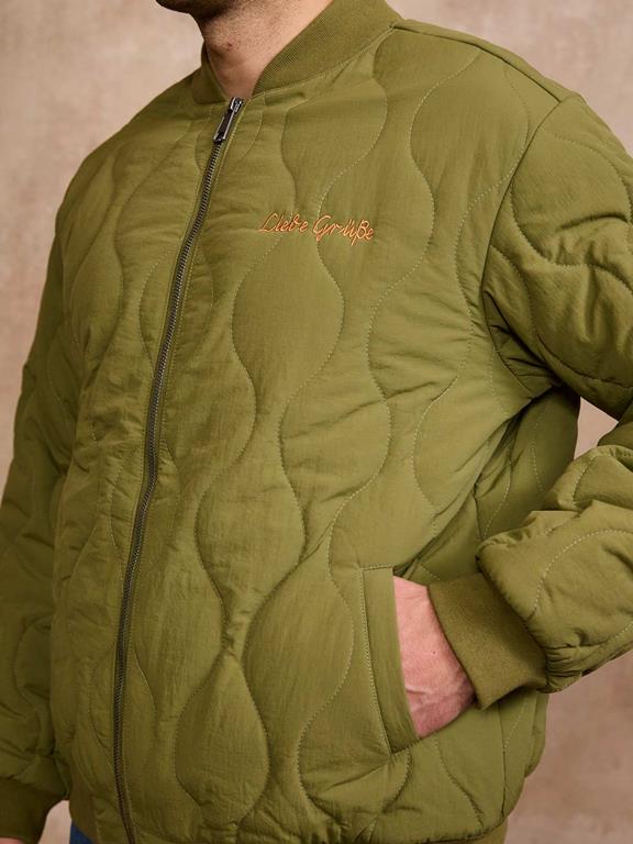 Yahmo Jacke Bomber Quilted Kurt Grün