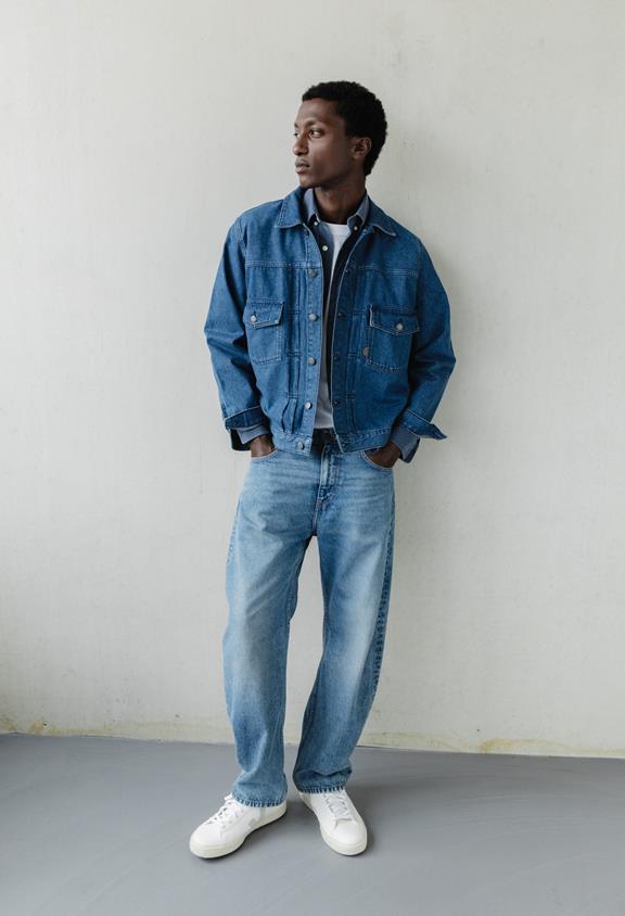 MUD Jeans Jacket Denim Benny Medium Stone Blue