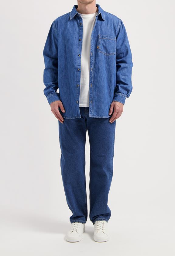 MUD Jeans Hemd Denim Chris Medium Stone Blue