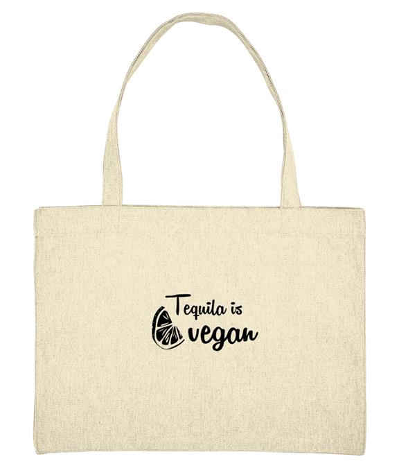 Large Street Tote Bag - Tequila Is Vegan - Organic 1