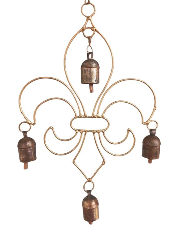 Passion Lilie Windgong Van Messing Met Fleur-De-Lis-Motief  