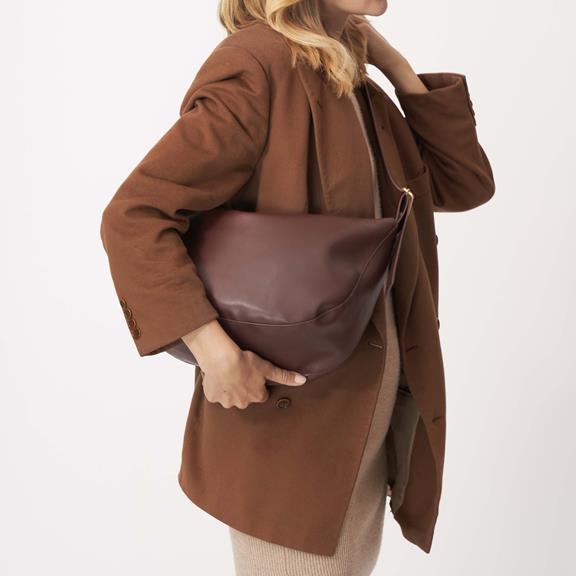 Souleway Shoulder Bag Half Moon Chocolate Brown