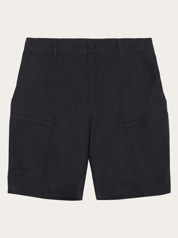 KnowledgeCotton Apparel Shorts Vent Canvas 200 Black Jet