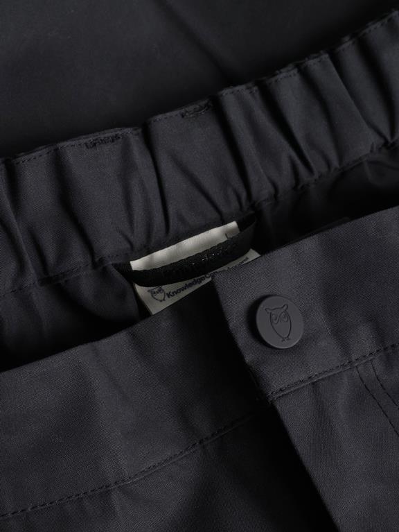 KnowledgeCotton Apparel Shorts Vent Canvas 200 Black Jet