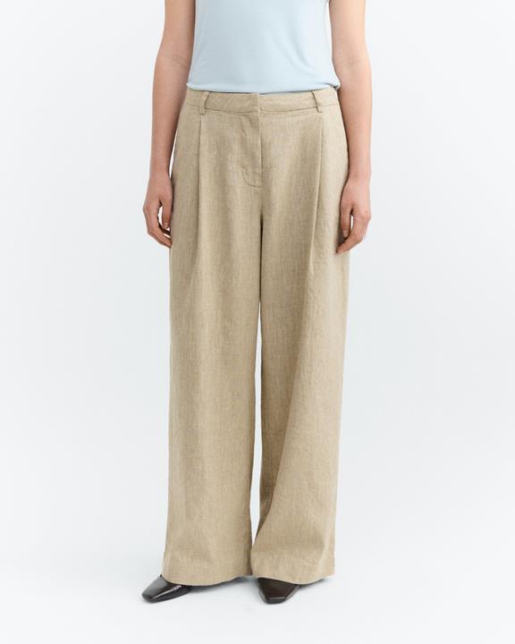 Thinking MU Broek Met Wijde Pijpen, Patti Raw Ecru