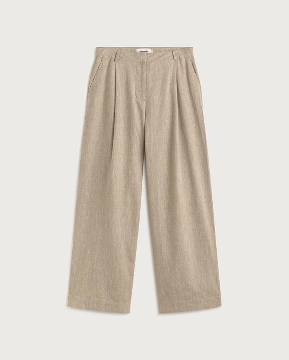 Thinking MU Broek Met Wijde Pijpen, Patti Raw Ecru