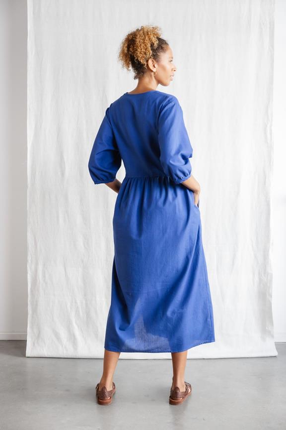 Jyoti Fair Works Kleid Paudali Kobaltblau