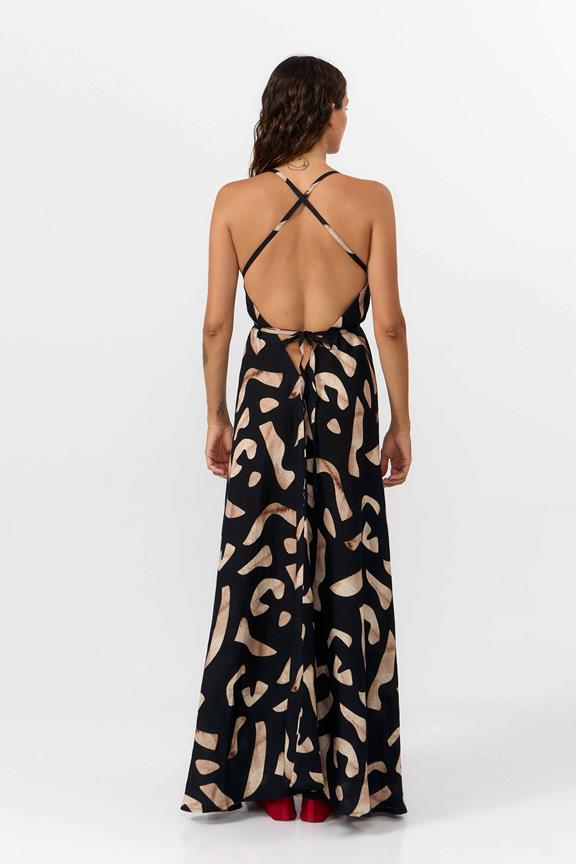 SUITE13LAB Kleid Mp Long Print Stones Schwarz