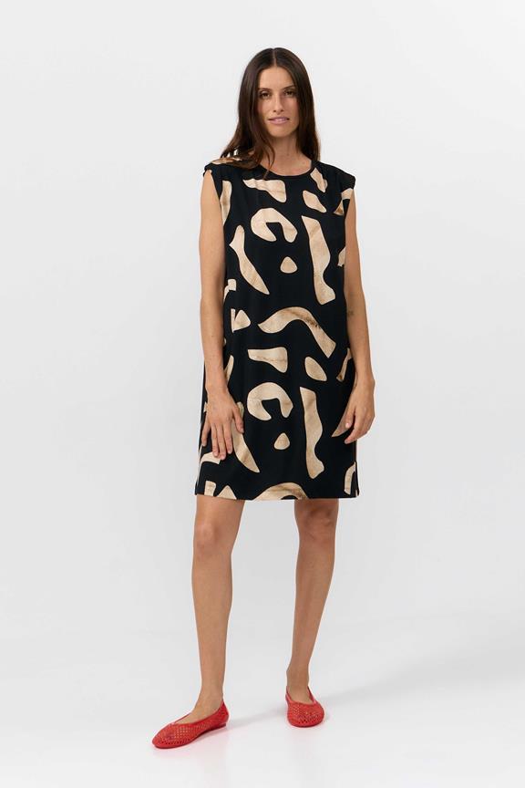 SUITE13LAB Kleid Shire Print Stones Schwarz
